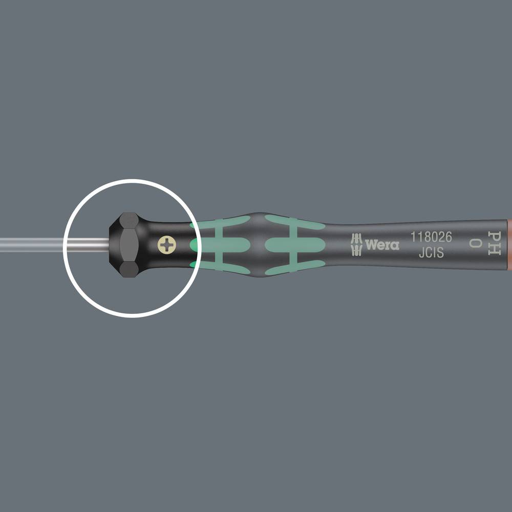 Wera 2052 Elektronik- u. Feinmechanik Innen-Sechskantschraubendreher Schlüsselweite (metrisch): 2.8 mm Schlüsselweite (Zoll): 7/64 Zoll Klingenläng