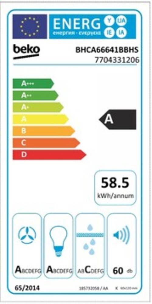 Beko Kaminhaube BHCA66641BBHS
