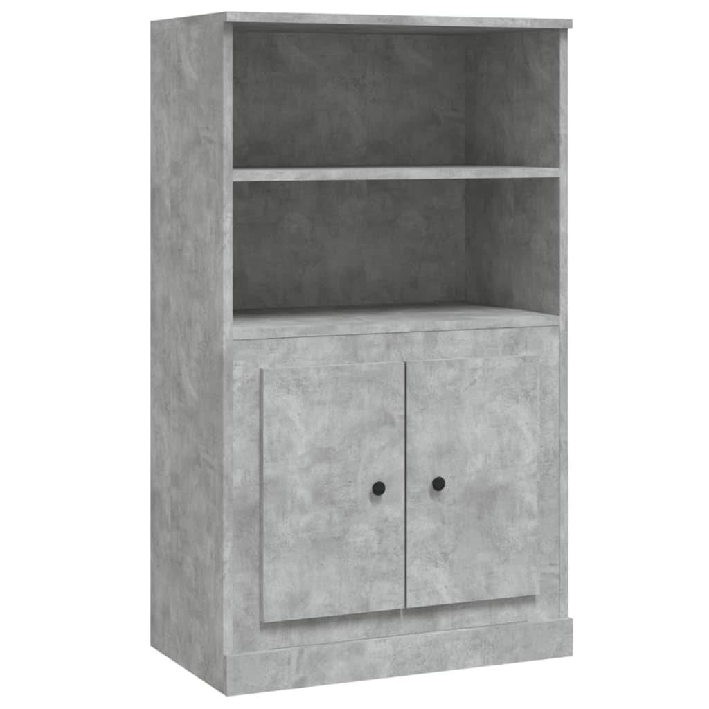 vidaXL Highboard Betongrau 60x35,5x103,5 cm Holzwerkstoff