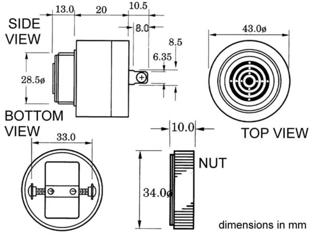 AC/DC NICHT-POLAR 220V - SCHRAUBBEFESTIGUNG