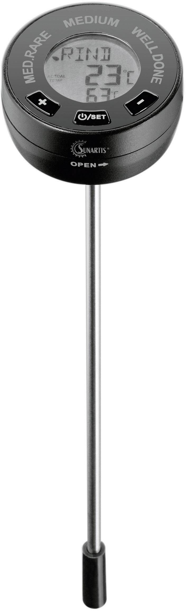 Sunartis 5-9000 Grill-Thermometer Alarm, Automatisches Abschalten, Überwachung der Kerntemperatur Schwein, Rind, Lamm, Kalb, Geflügel, Pute, Burger