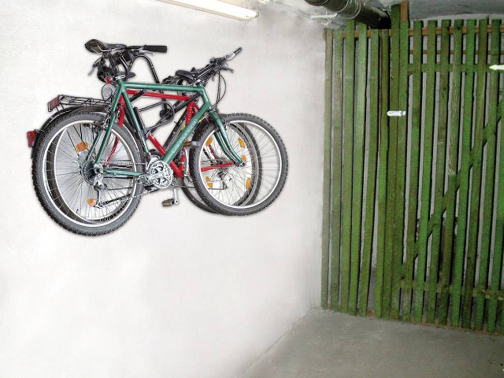 Eufab 16404 Fahrradwandhalter Anzahl Einstellplätze=3 Stahl Schwarz