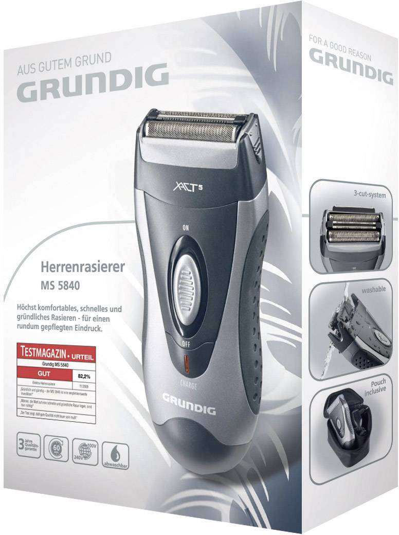 Grundig MS 6040 Folienrasierer Schwarz, Titan