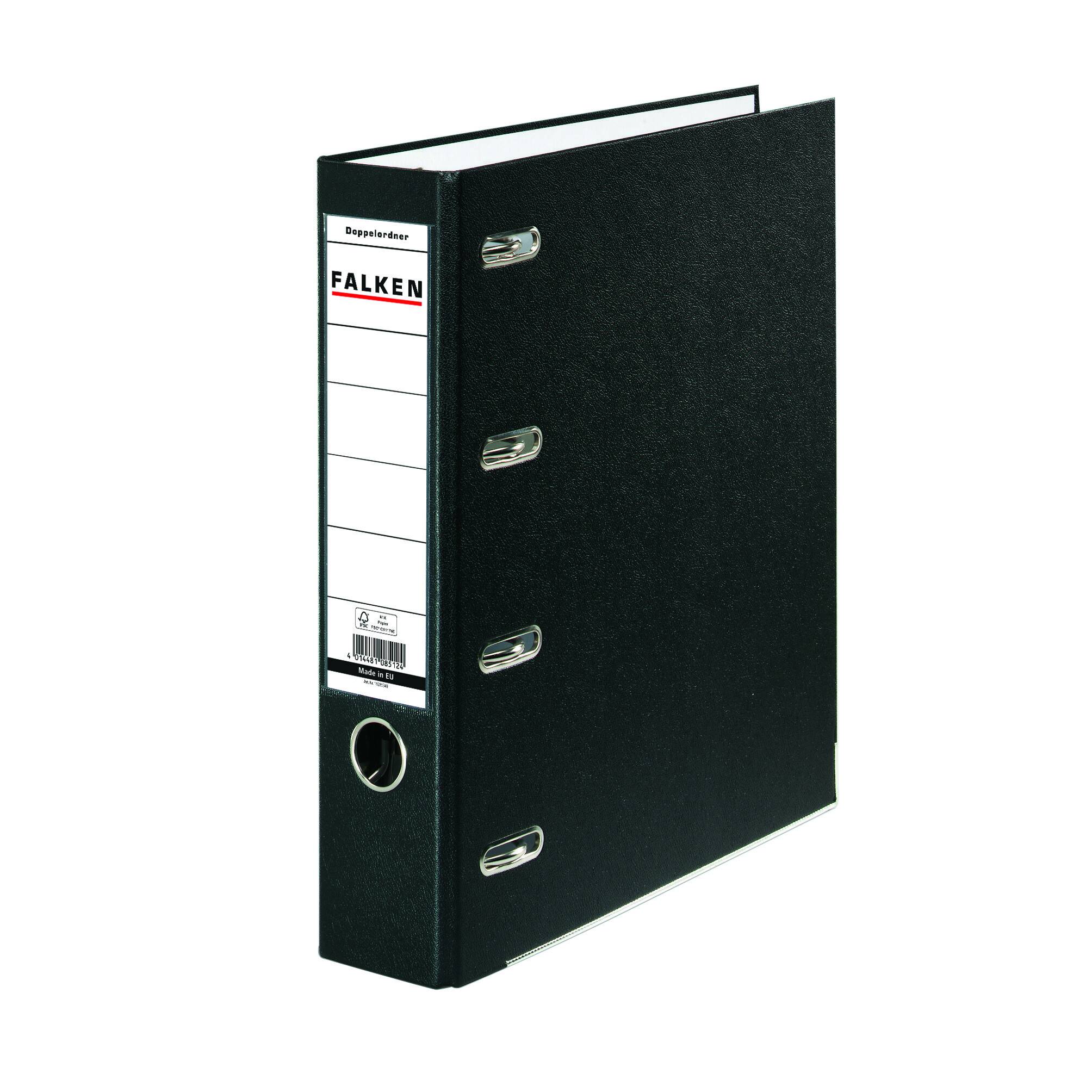 Doppelordner, PP-Folie außen, für 2x DIN A5 quer, 70mm Rücken, schwarz