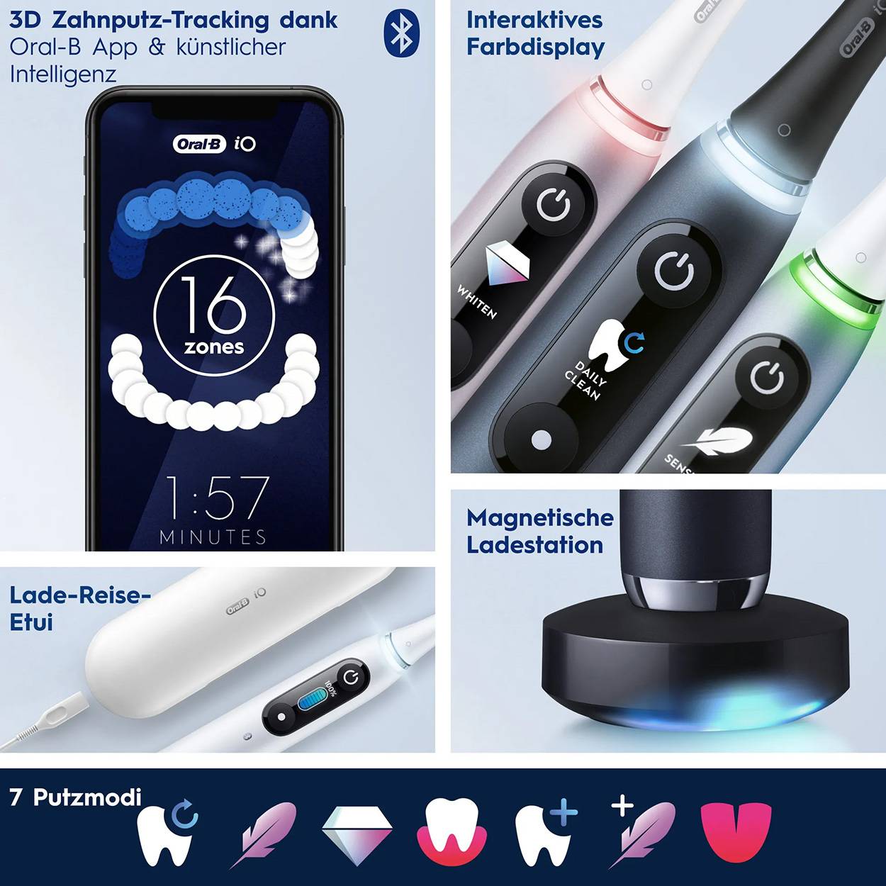 Oral-B iO Series 9 Luxe Edition elektrische Zahnbürste aqua marine