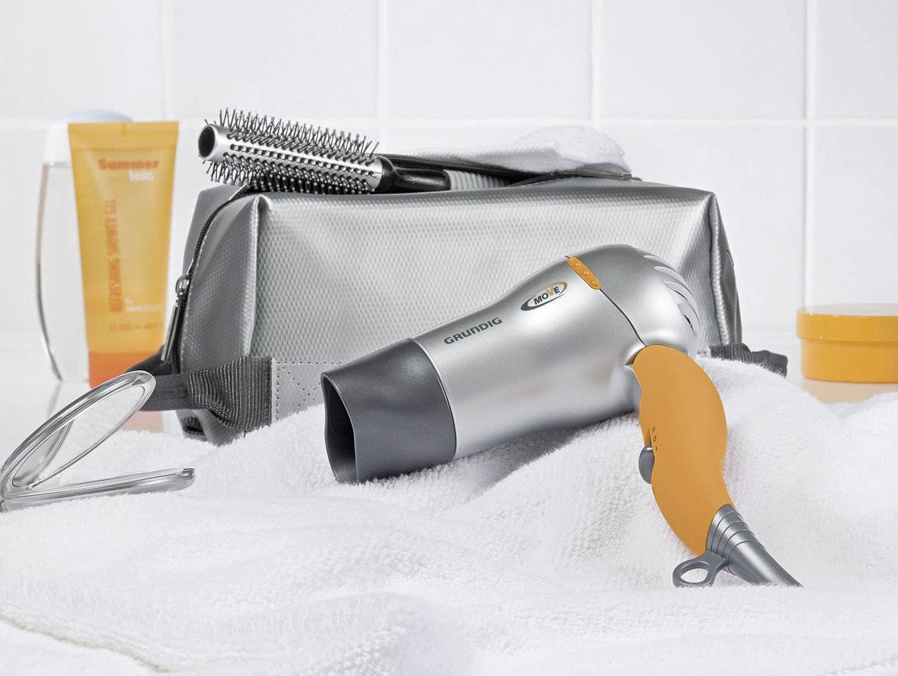 Grundig GMK8600 Haartrockner Silber, Orange