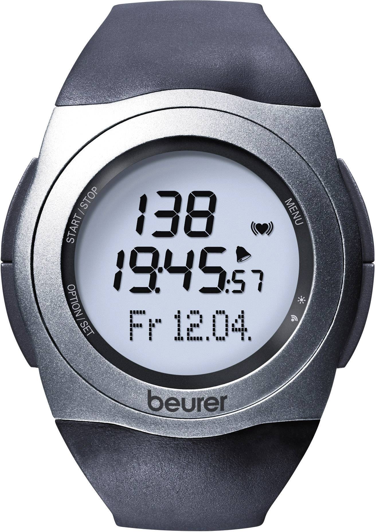 Beurer PM 25 Pulsuhr mit Brustgurt Schwarz-Grau