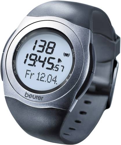 Beurer PM 25 Pulsuhr mit Brustgurt Schwarz-Grau