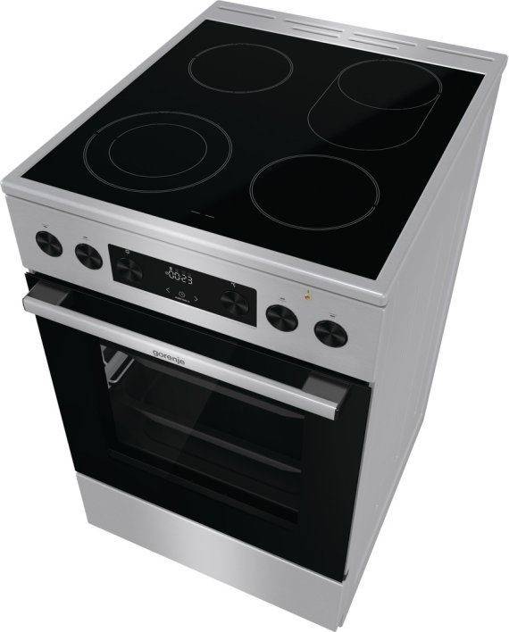 Gorenje GECS5C70XPA Elektroherd, Freistehender Herd, Edelstahl, Tasten, Sensor, Edelstahl, Front / Top front, Edelstah