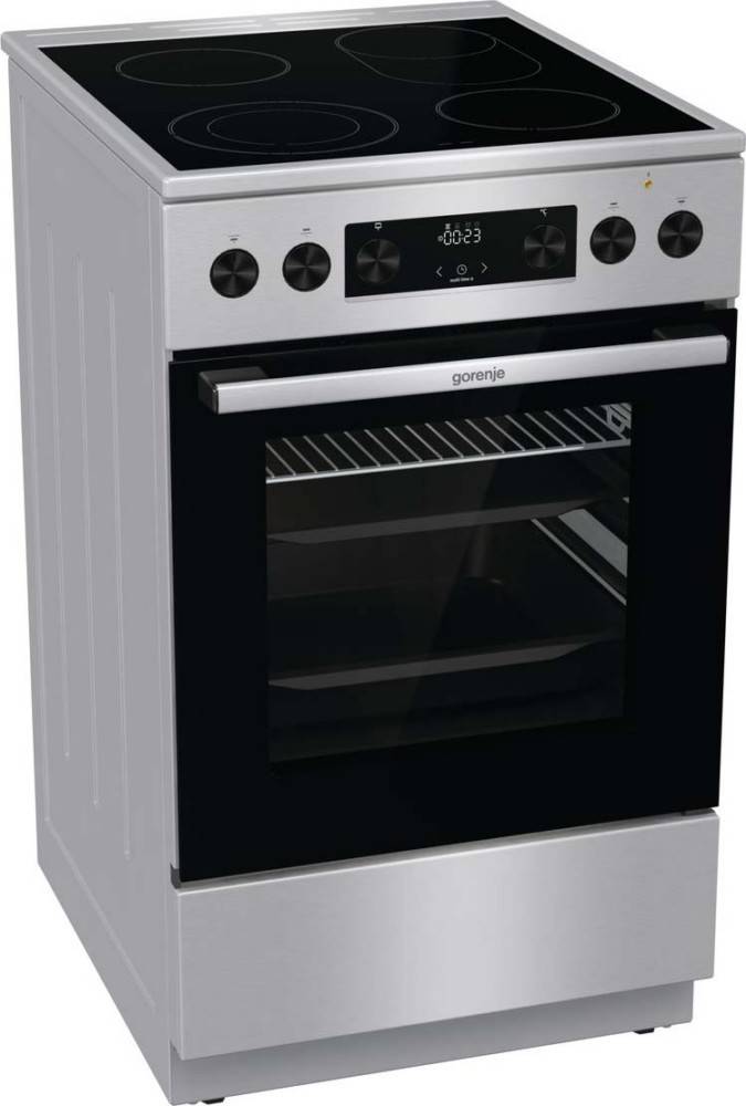 Gorenje GECS5C70XPA Elektroherd, Freistehender Herd, Edelstahl, Tasten, Sensor, Edelstahl, Front / Top front, Edelstah
