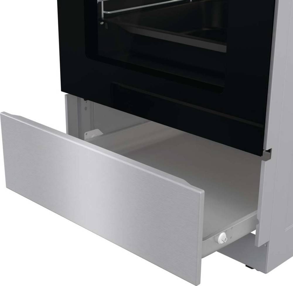Gorenje GECS5C70XPA Elektroherd, Freistehender Herd, Edelstahl, Tasten, Sensor, Edelstahl, Front / Top front, Edelstah