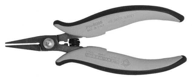 ESD Spitzzange, gezahnt/spitz/lang, 154 mm