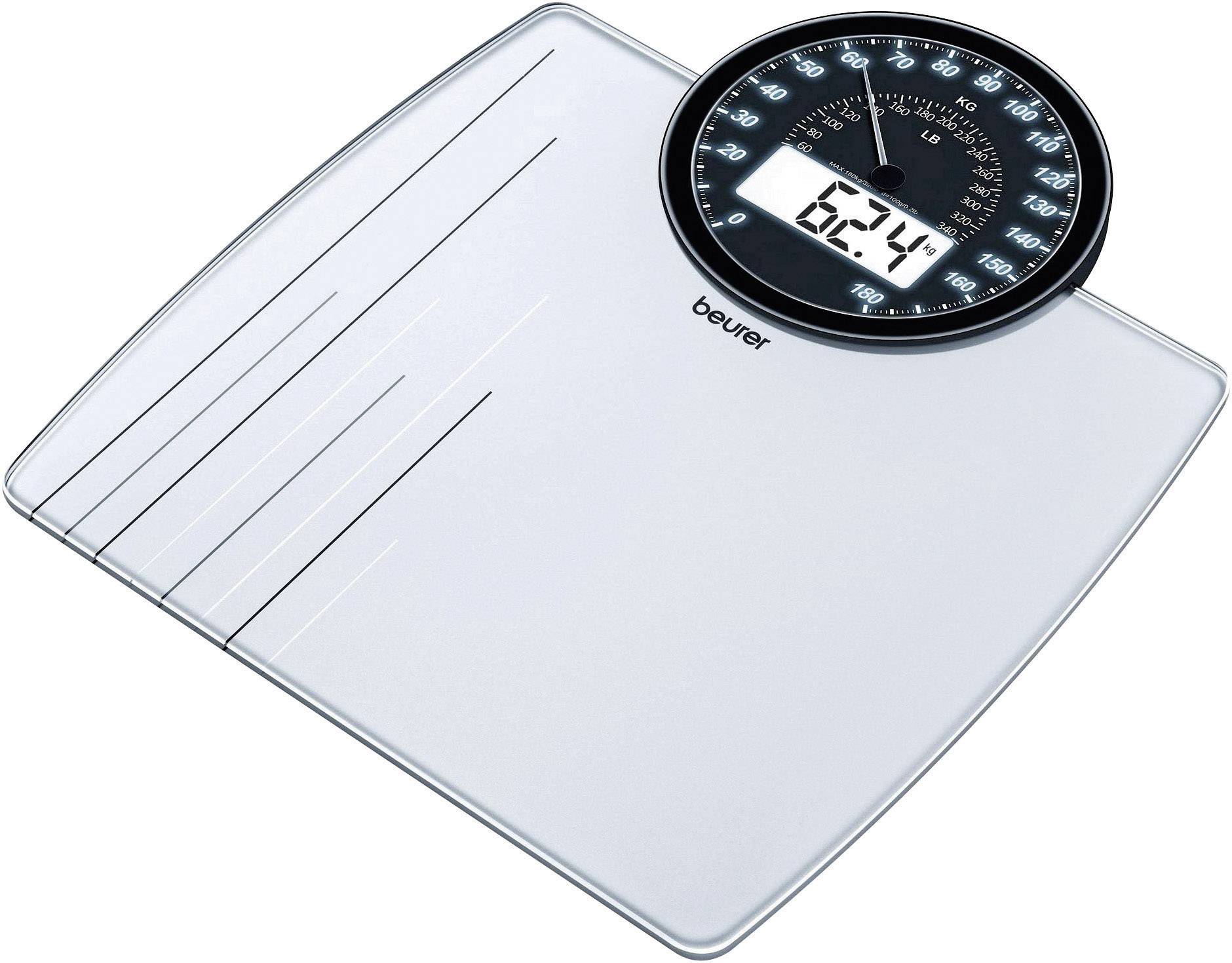 Beurer GS 58 Personenwaage 766.10 digital Wägebereich (max.)=180 kg Weiß, Schwarz