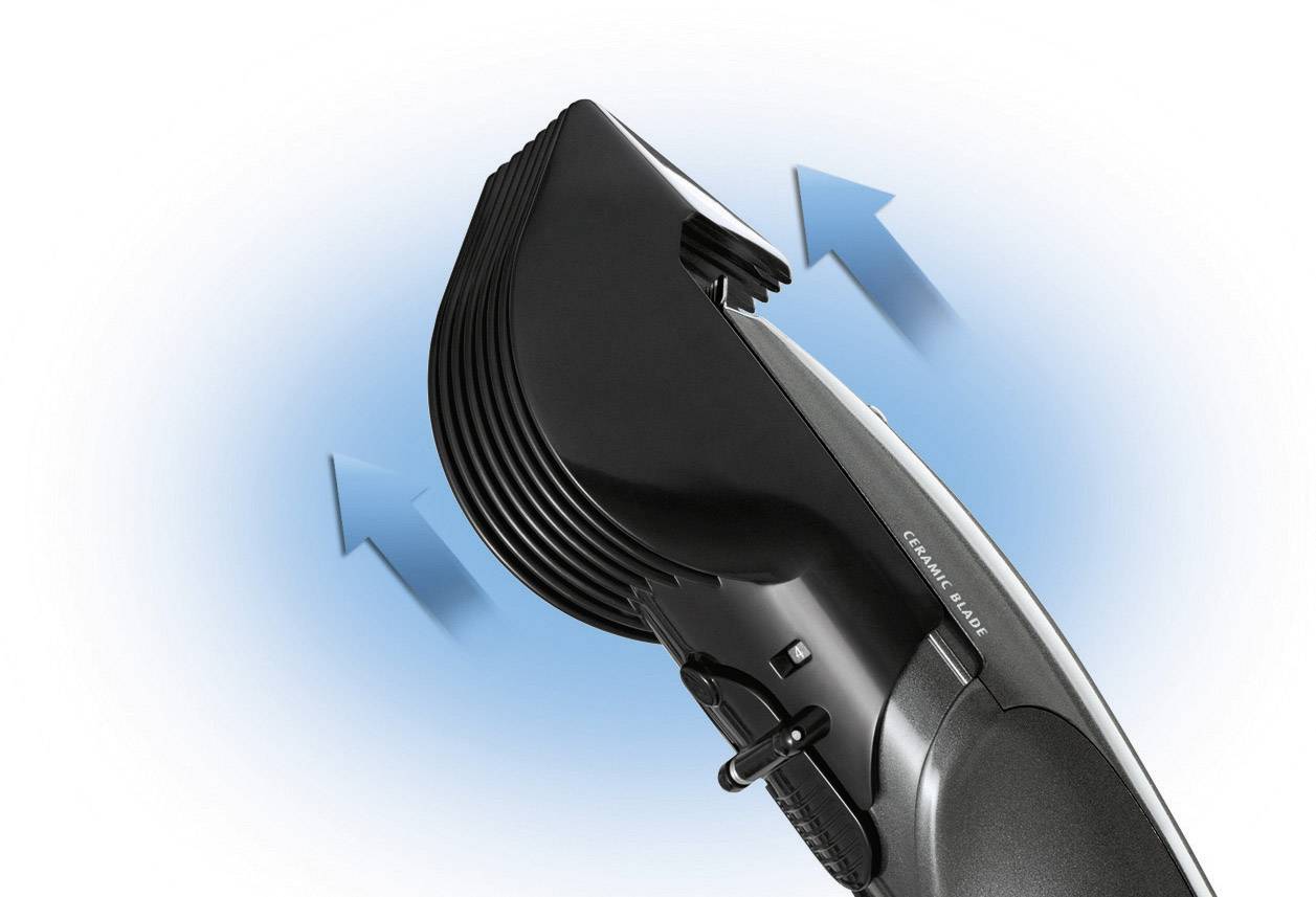 Grundig MC 6040 Haarschneider, Bartschneider abwaschbar Grau-Schwarz