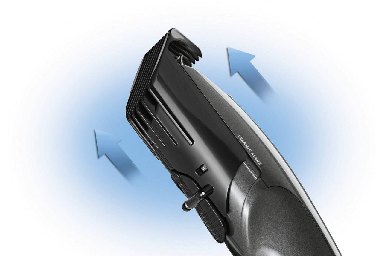 Grundig MC 6040 Haarschneider, Bartschneider abwaschbar Grau, Schwarz