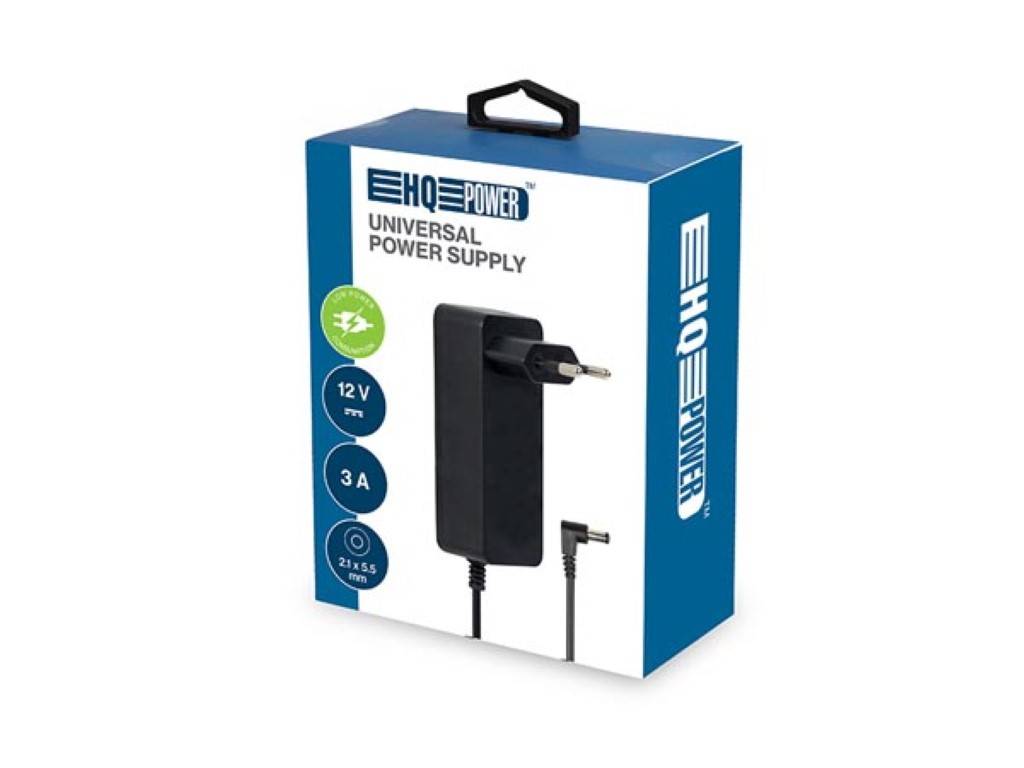 Universal-netzteil 12 vdc 3 a 36 w stecker (2.1 x 5.5 mm)