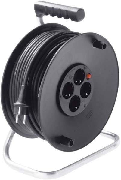 BACHMANN Schutzkontakt-Aufrollkabeltrommel 4fach 230VAC, 50 m