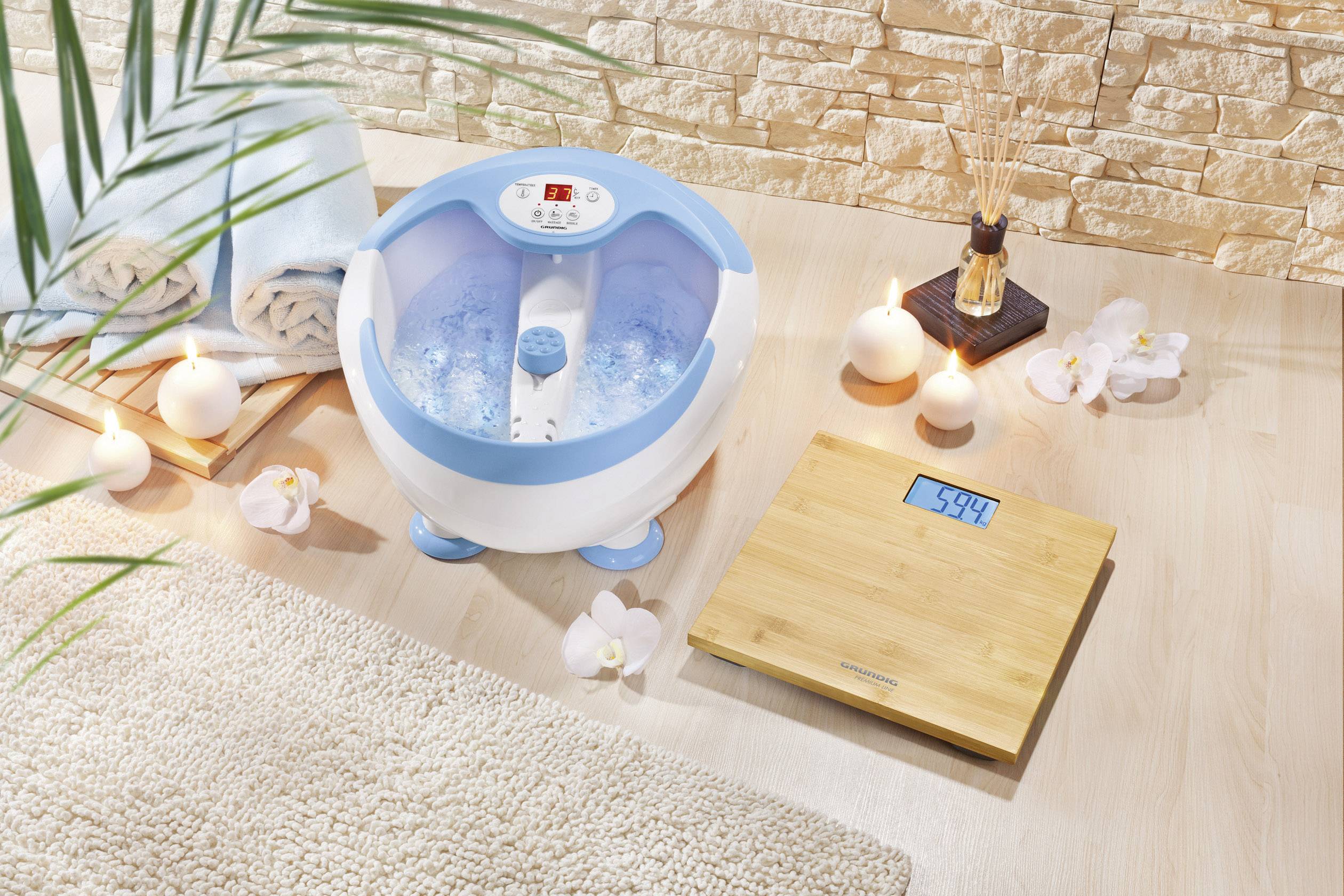 Grundig PS4110 Digitale Personenwaage Wägebereich (max.)=180 kg Bambus