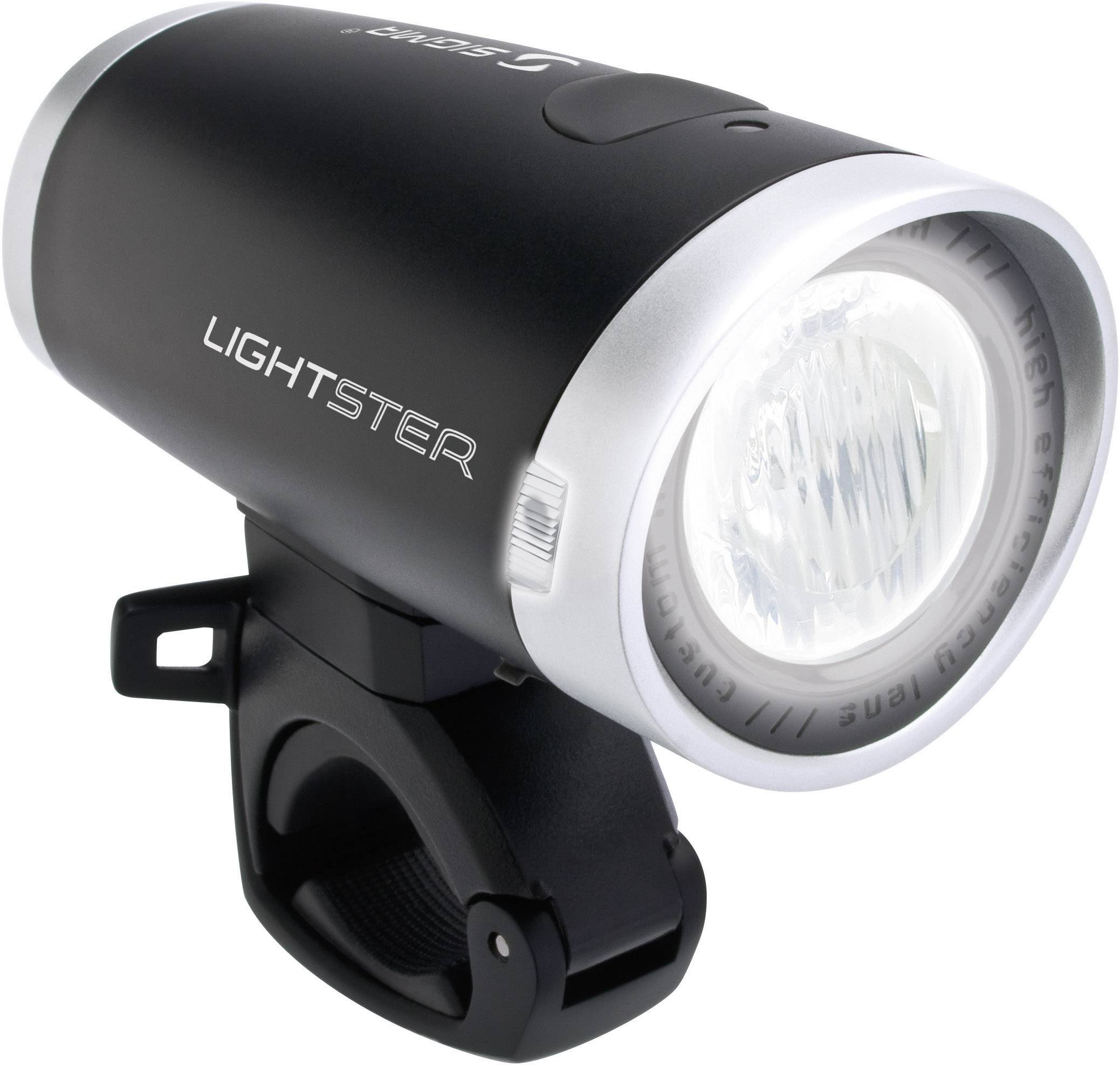 Sigma Fahrradbeleuchtung Set Lightster, Cuberider ll LED akkubetrieben, batteriebetrieben Schwarz, Silber