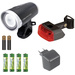 Sigma Fahrradbeleuchtung Set Lightster, Cuberider ll LED akkubetrieben, batteriebetrieben Schwarz, Silber