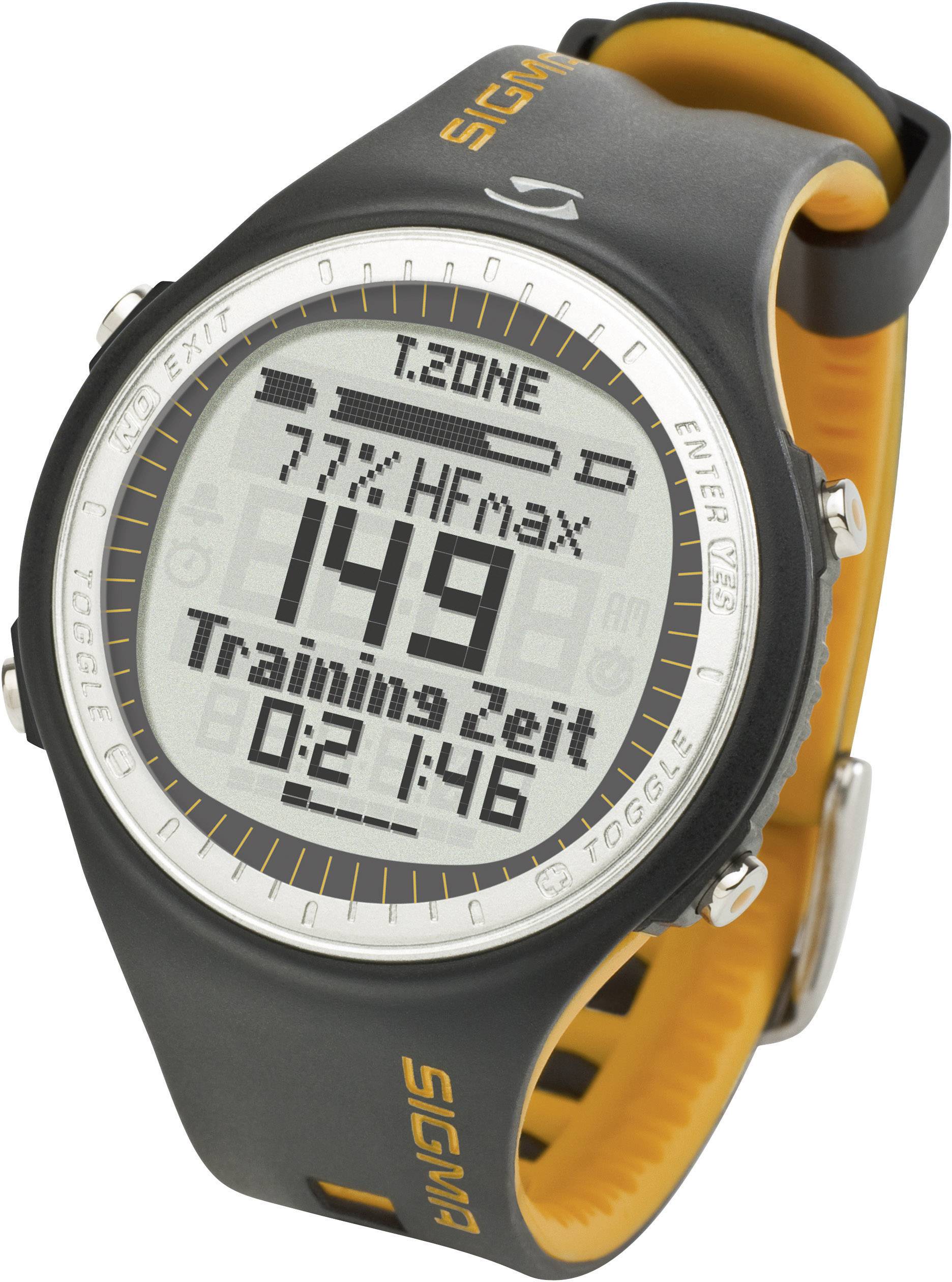 Sigma PC 25.10 Pulsuhr mit Brustgurt Schwarz-Gelb