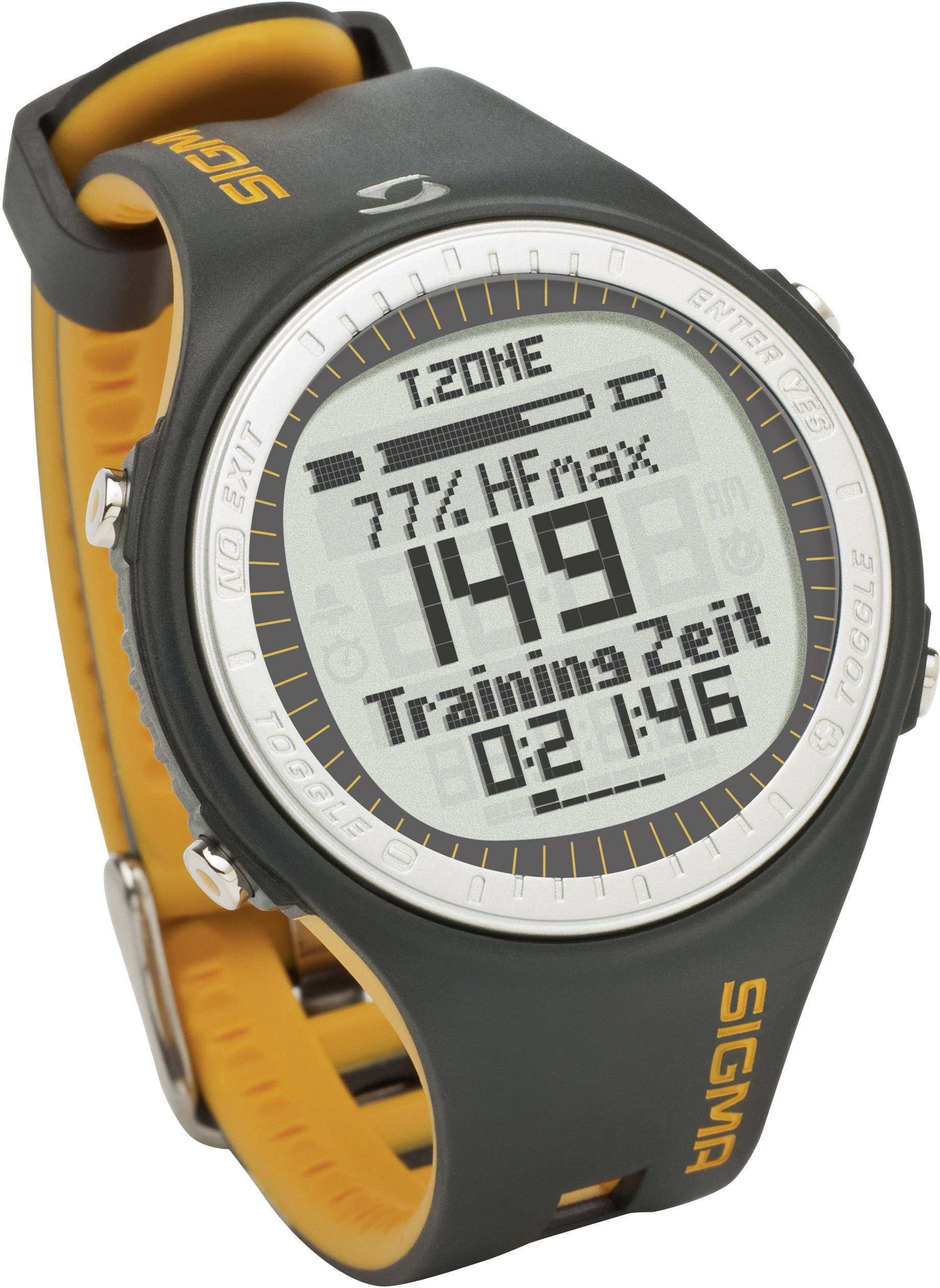 Sigma PC 25.10 Pulsuhr mit Brustgurt Schwarz-Gelb