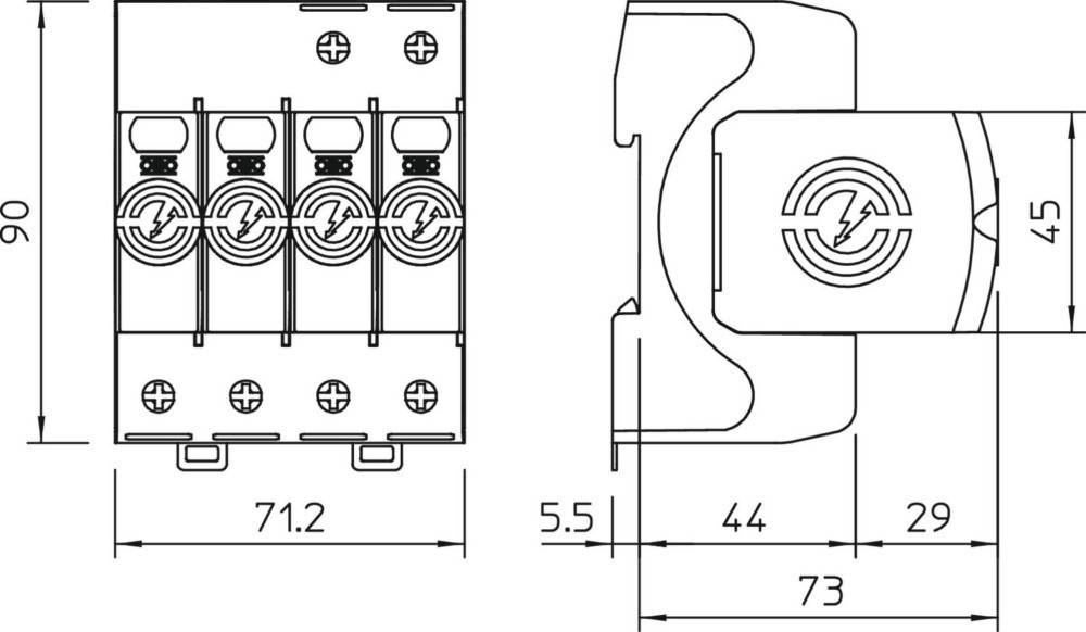 OBO Bettermann 5095164 V20-4-280 Überspannungsschutzgerät 20 kA 1St.