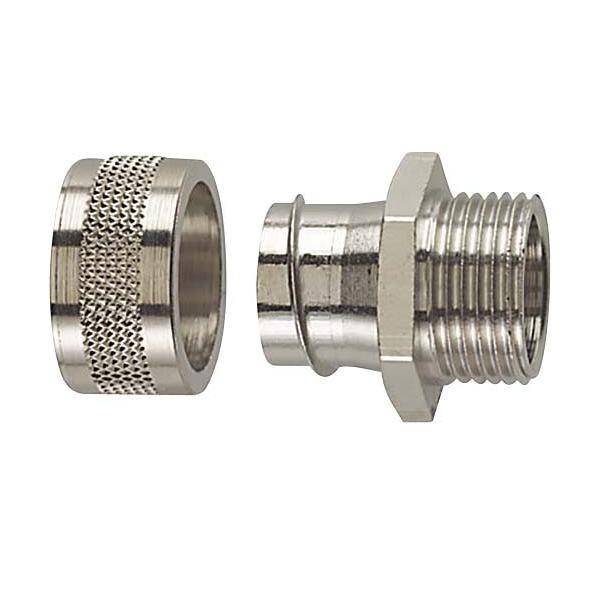 HellermannTyton 166-31019 PCS75-FM-M75-NPB-ML Schlauchverschraubung Metall Gerade 1 St.