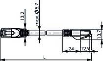 Telegärtner Patchkabel F/UTP Cat.5e, 7,5 m - L00004D0062 - 1 Stück