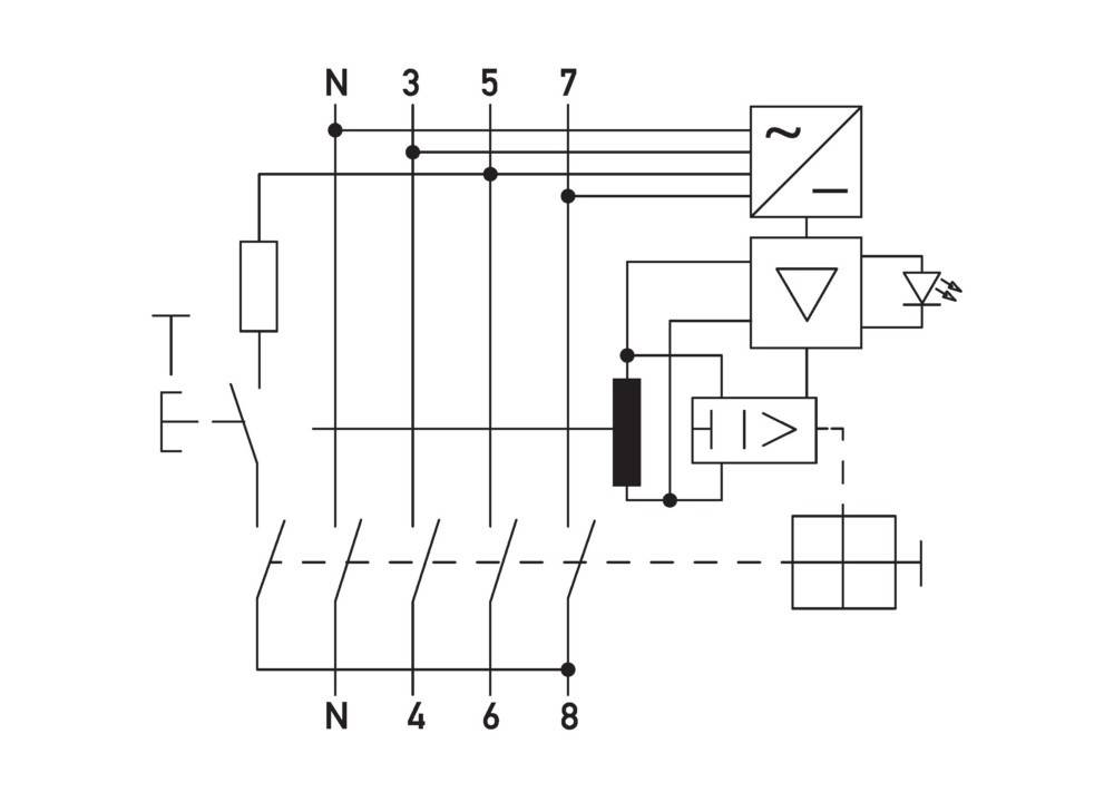Doepke 09146998HD DFS 4 063-4/0,30-B SK HD 4polig 63A Fehlerstrom-Schutzschalter B 4polig 63 A 0.3 A 230 V, 400 V