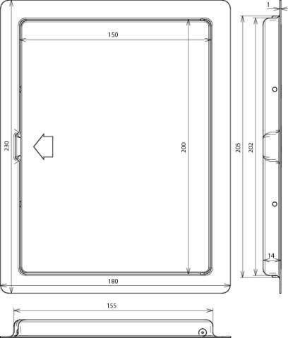 DEHN 476100 RTUP 230X180 SV STTZN Revisionstür 1 St.