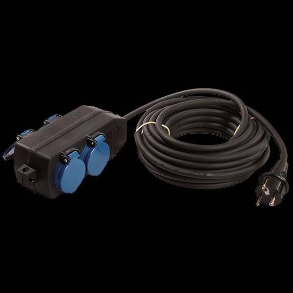 BACHMANN Verteilersteckdose 4x CEE7/3 10m, IP44