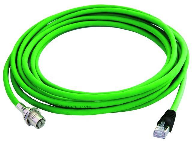 TELEGÄRTNER STX M12x1-RJ45 VL X-kod. Cat.6A, CS01CP05B-SFTP2607C7-1PUR-A0200, 2m