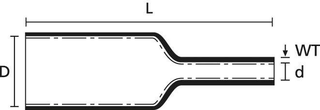 HellermannTyton 380-04007 LVK-5x6-25 PO-X BK Warmschrumpf-Verbindungsgarnitur ohne Schraubverbinder Kabel-Ø-Bereich: 16 - 55 mm Inhalt: 1 St.