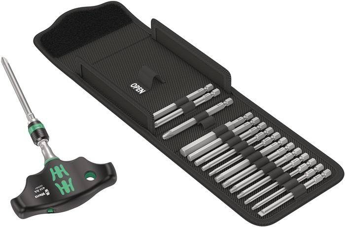 Wera Kraftform Kompakt 400 RA Set 1 - Knarrenschraubendreher mit Bit-Satz