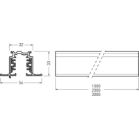Trilux 3-Ph. Stromschiene 2m weiß StromschEB #5852300 Trilux 3-Ph. Stromschiene 2m weiß StromschEB #5852300