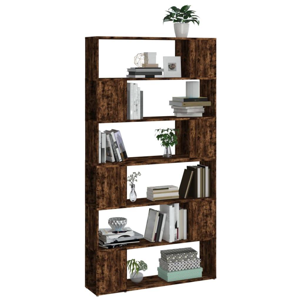 vidaXL Bücherregal/Raumteiler Räuchereiche 100x24x188 cm