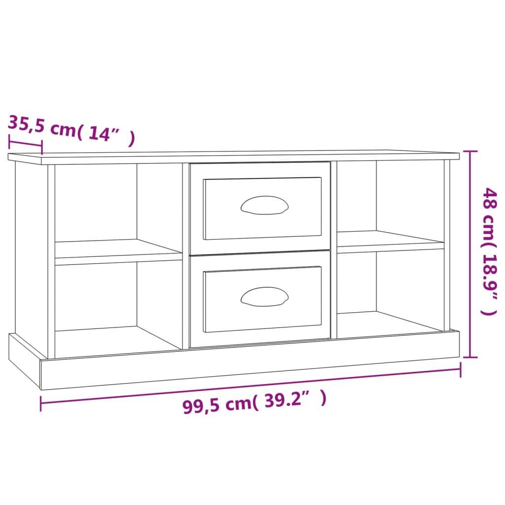 vidaXL TV-Schrank Weiß 99,5x35,5x48 cm Holzwerkstoff