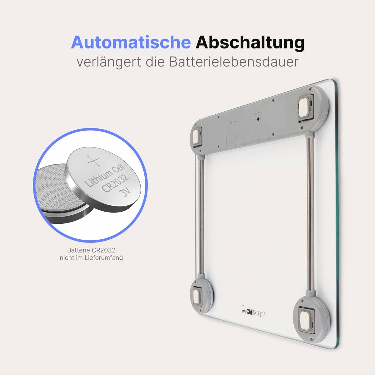 Clatronic PW 3368 Digitale Personenwaage Wägebereich (max.)=150 kg Glasklar