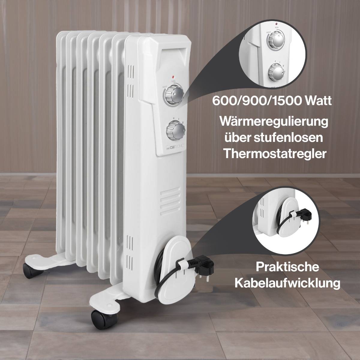 Clatronic RA 3735 - Ölradiator - zum Aufstellen