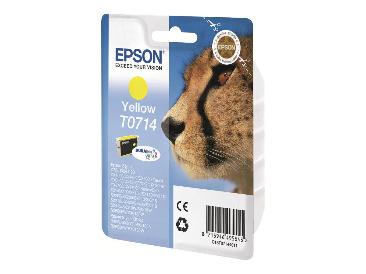Epson T0714 - 5.5 ml - Gelb - Original - BlisterverpackungTintenpatrone - für