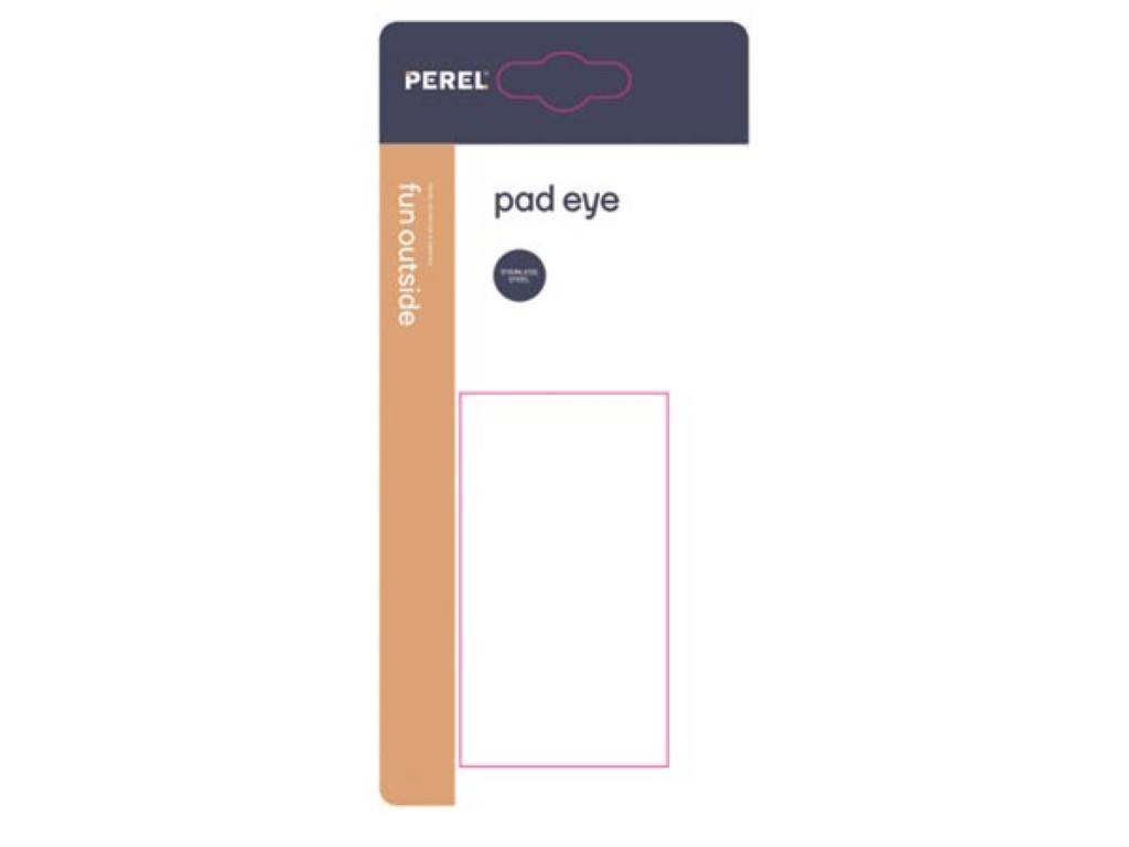 Perel Augplatte, Edelstahl, Durchmesser 8 mm, Höhe 80 mm, Breite 50 mm