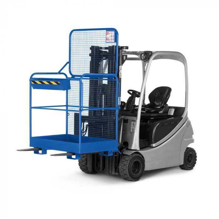 Arbeitskorb Typ RAK-Eco - mit Aufnahme - TÜV-zertifiziert - für 2 Personen - Traglast 300 kg - RAL 5010 enzianblau