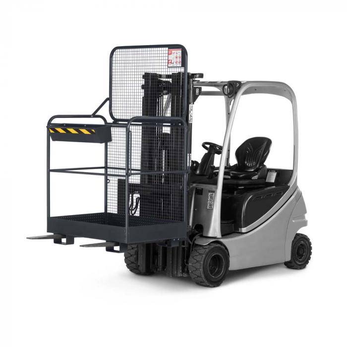 Arbeitskorb Typ RAK-Eco - mit Aufnahme - TÜV-zertifiziert - für 2 Personen - Traglast 300 kg - RAL 7016 anthrazitgrau