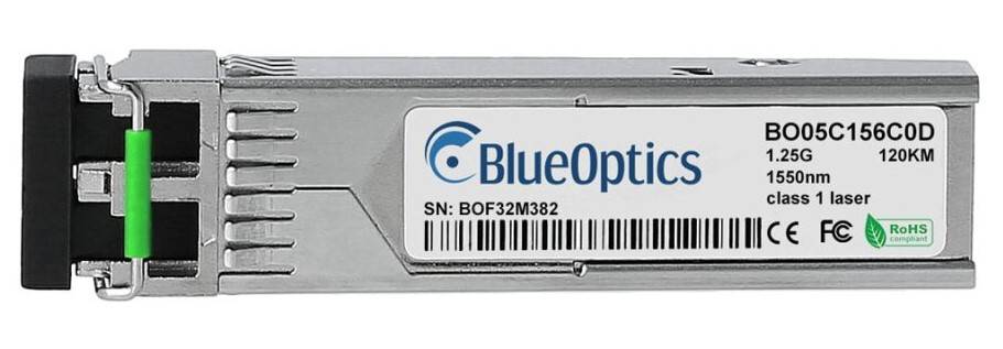 BlueOptics KTI Networks SFP-GLSD-90-A BlueOptics BO05C156C0D SFP Transceiver, 1000BASE-ZX, Singlemode Fiber, 1550nm,