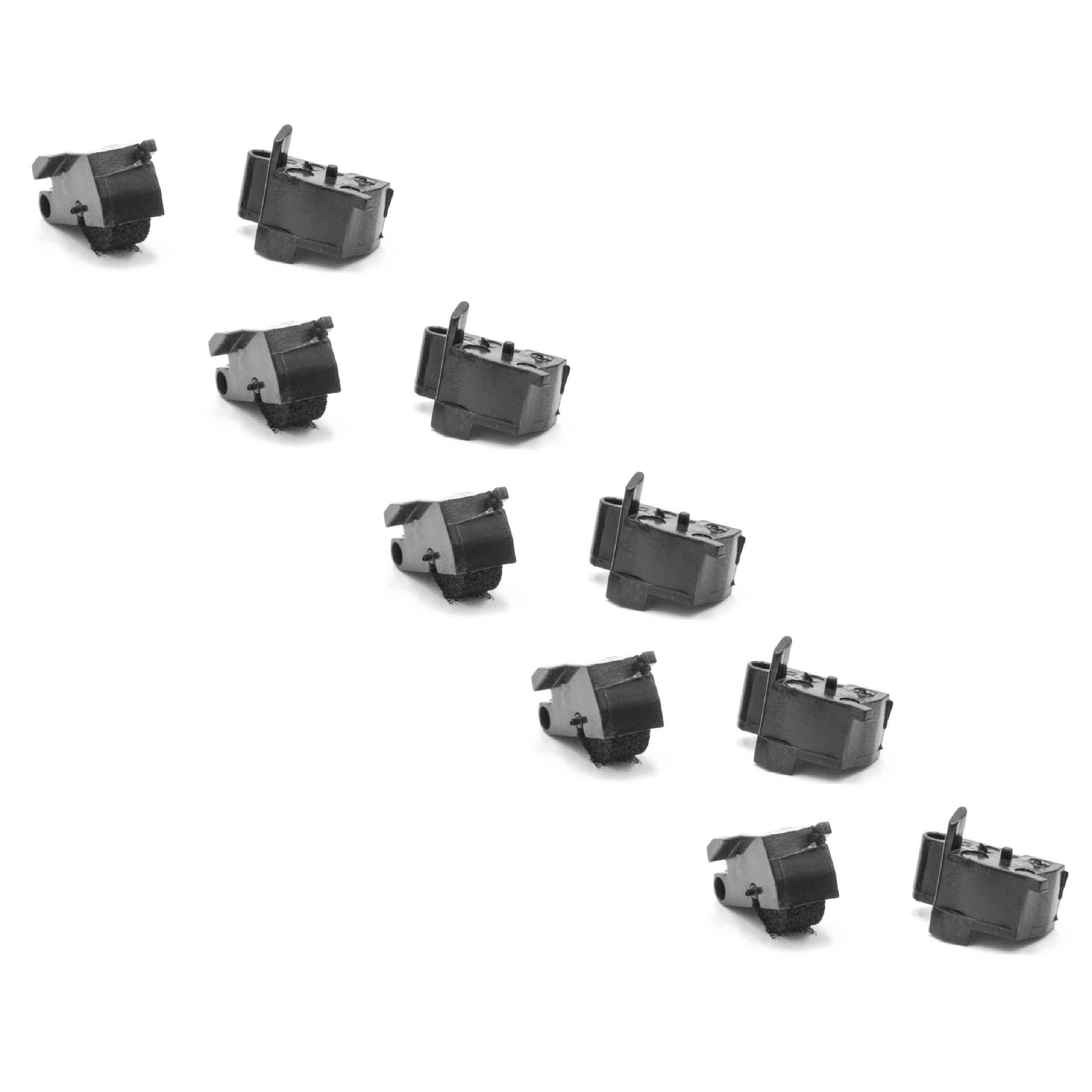 vhbw 10x Farbrolle, Farbwalze Schwarz kompatibel mit Sharp EL-2192G, EL1801E, EL2195L Taschenrechner, Registrierkasse