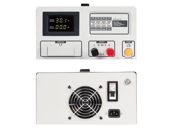 Dc-labornetzgerät 0-30 vdc / 60 a max. mit led-display schaltnetzteil