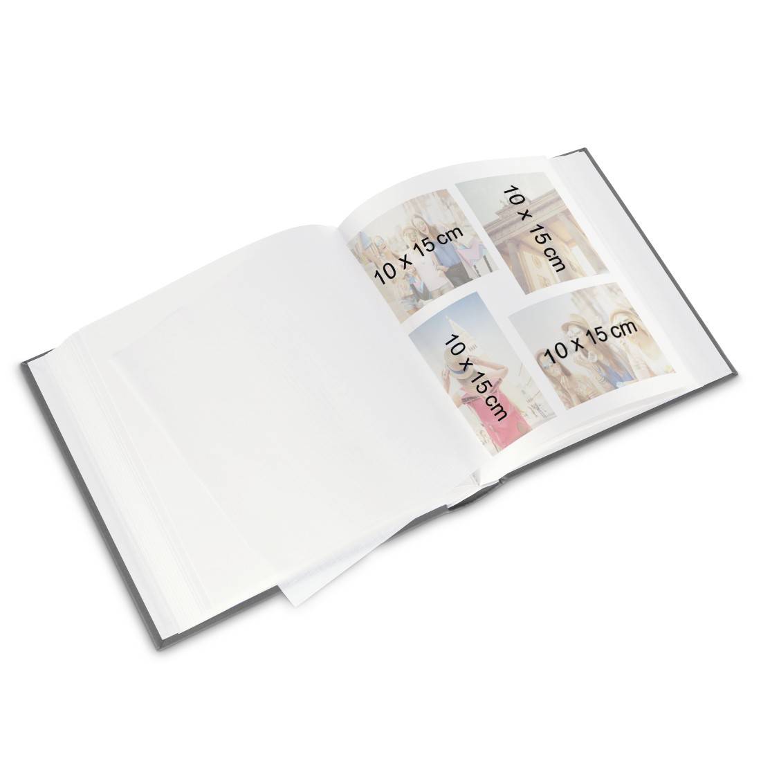 hama 00001898 Jumbo-Album "Fine Art", 30x30 cm, 100 weiße Seiten, Schwarz