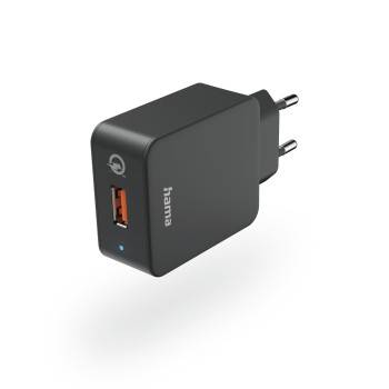 hama 00201641 Schnellladegerät, USB-A, 19,5 W, Schwarz