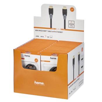 hama 00205445 High Speed HDMI™-Kabel, St.-St., 8K, Ethernet, Gewebe, vergoldet, 1,5 m